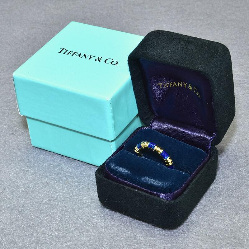TIFFANY&Co.（ティファニー） バンブーリング 8号 K18YG エナメル