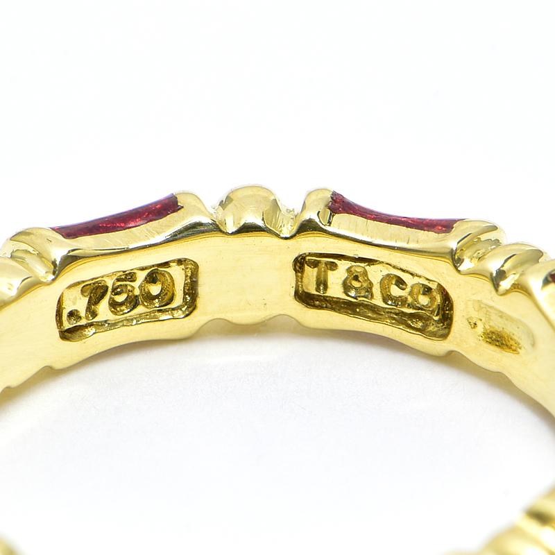 TIFFANY&Co.（ティファニー） バンブーリング 9号 K18YG エナメル
