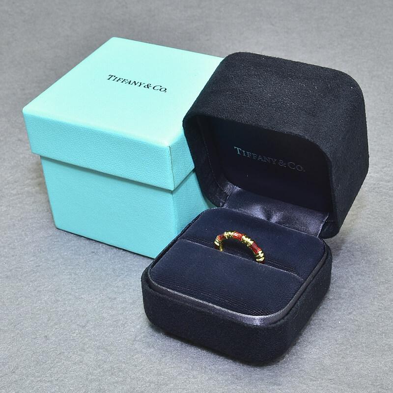 TIFFANY&Co.（ティファニー） バンブーリング 9号 K18YG エナメル