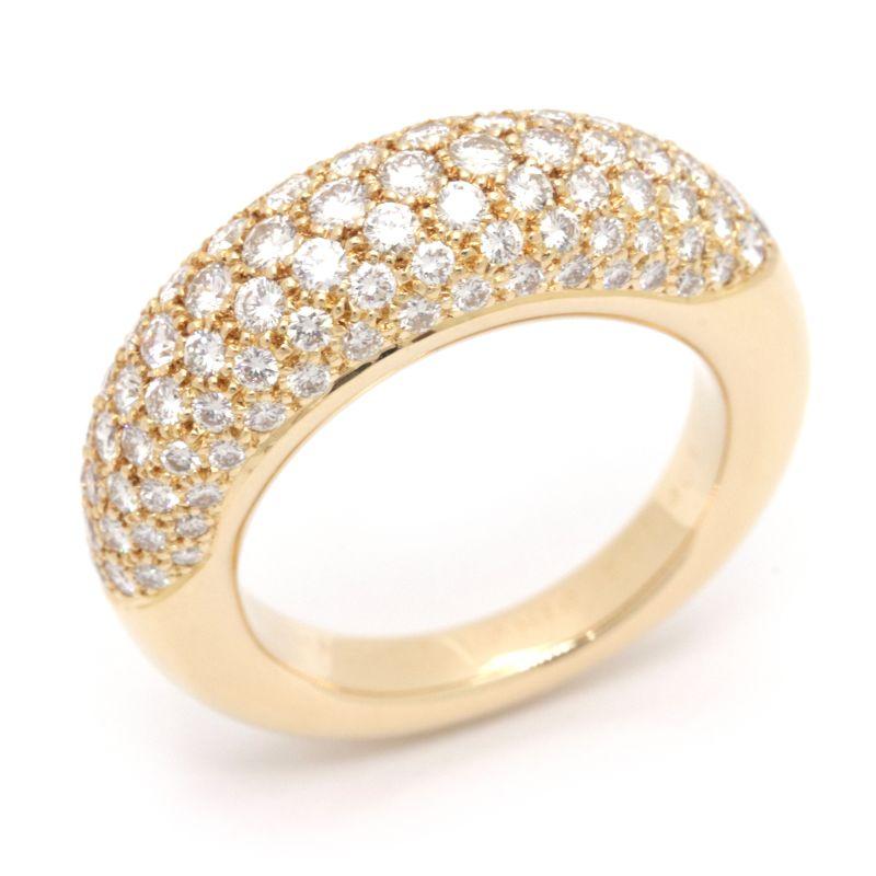 CHAUMET（ショーメ） アノーリング 12号 K18YG ダイヤモンド パヴェ 