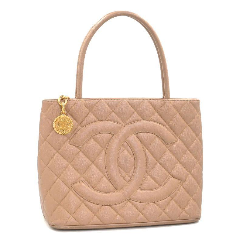 CHANEL（シャネル） 復刻トート 8番台 キャビアスキン ベージュ