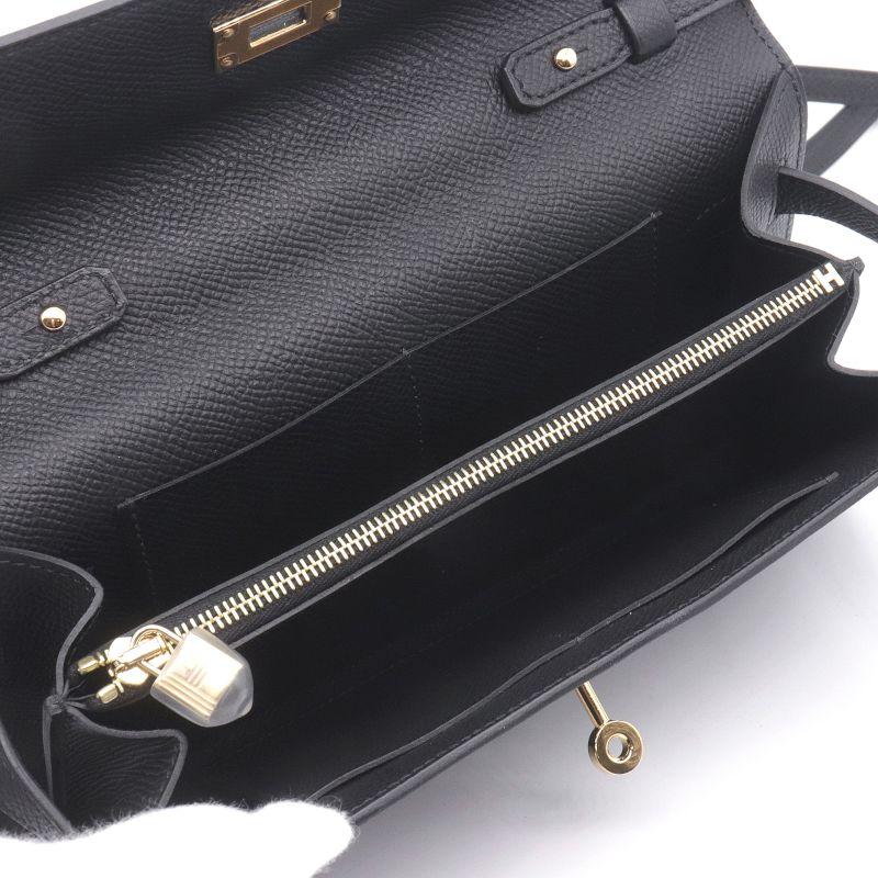 エルメス HERMES ケリートゥーゴー W刻 ブラック シルバー金具 エプソン レディース ショルダーバッグ クラッチバッグ エルメス HERMES ケリートゥーゴー W刻 ブラック シルバー金具