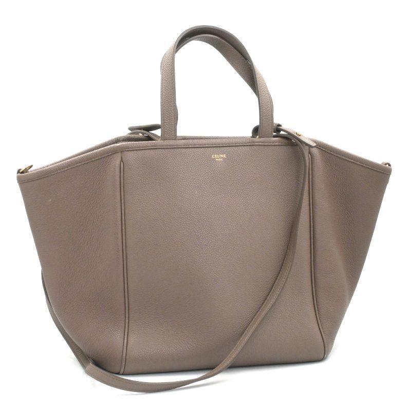 CELINE セリーヌ 2WAY トート ハンド スモール フォールドカバ レザー ショルダーバッグ ベージュ レディース CELINE（セリーヌ） スモールフォールドカバ レザー ベージュ トート