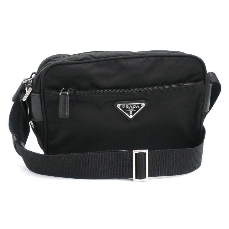 正規品　プラダ　ショルダーバッグ　クロスボディ　三角ロゴ　ブラック　ナイロン PRADA（プラダ） ショルダーバッグ ナイロン ブラック トライアングル