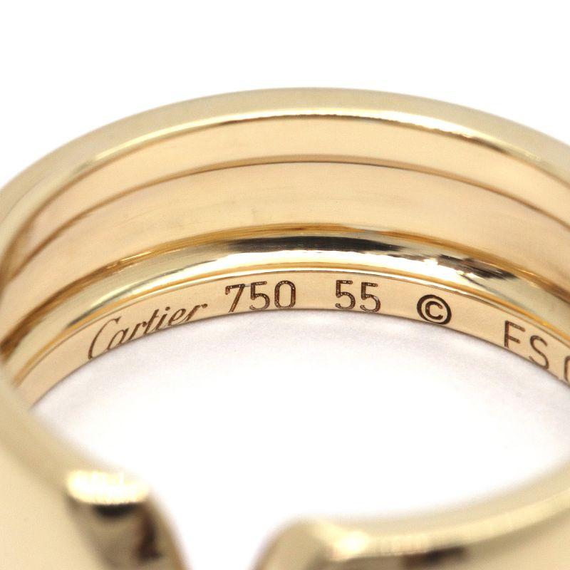 C DE CARTIER カルティエ C2アブソリュセリング #55 15号 K18YG Cドゥ 