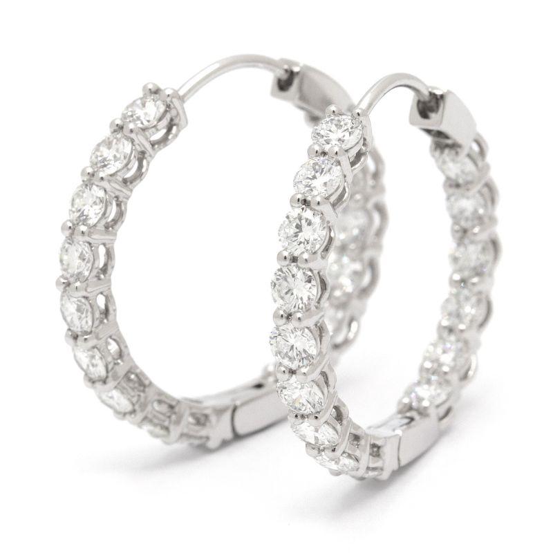 sabai♡　ダイヤモンド フープピアス 両耳用　PT950 TIFFANY&Co.（ティファニー） フープピアス Pt950 パヴェダイヤモンド
