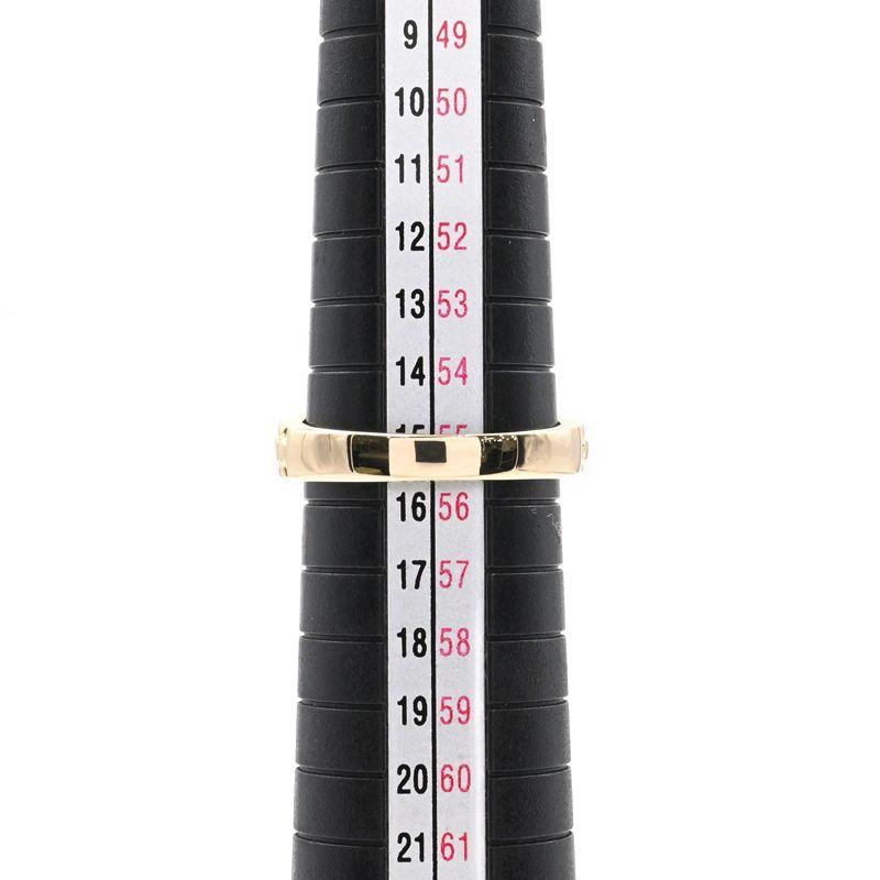 0.06ct天然ダイヤモンド 印台リング 15号 K18YG ダイヤ 六角形 鏡面×艶