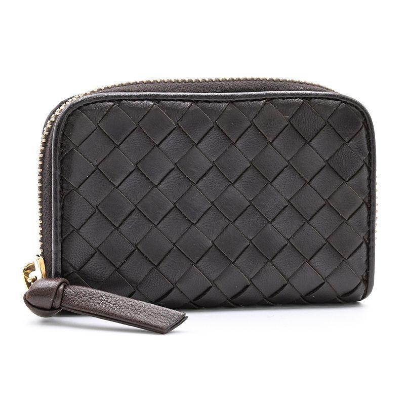 【美品】ボッテガ ヴェネタ イントレチャート 小銭入れ ケース コンパクト BOTTEGA VENETA（ボッテガ・ヴェネタ） ファスナー付きコインパース