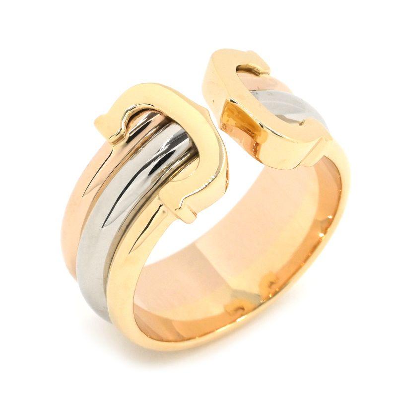 CARTIER カルティエ C2 ラージ k18 C DE CARTIER カルティエ 2Cリング LM ラージ #55 15号 K18YG/WG/PG