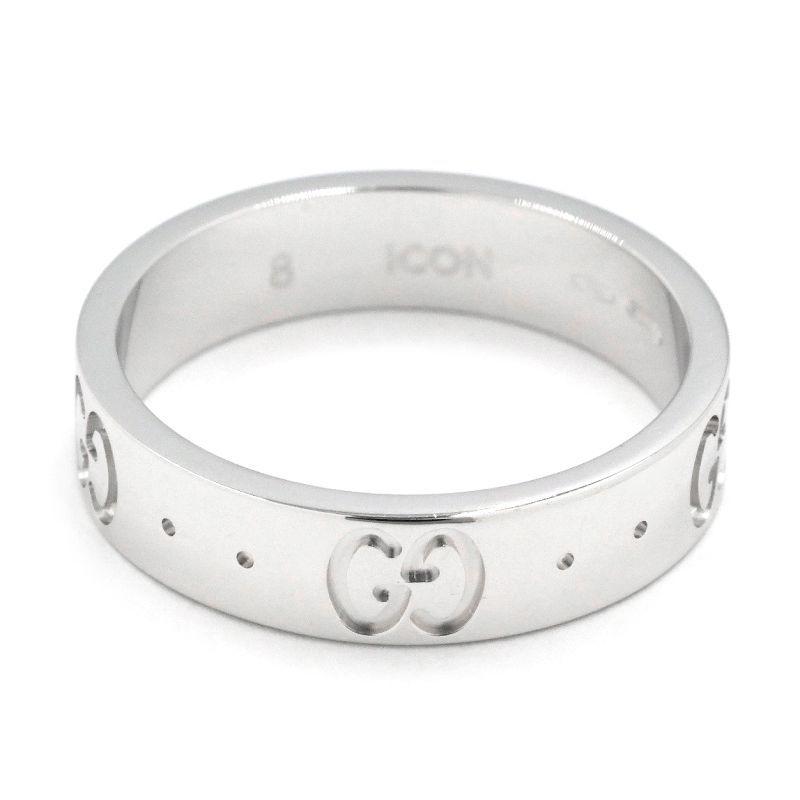GUCCI（グッチ） アイコン スリム リング #8 7.5号 K18WG インター