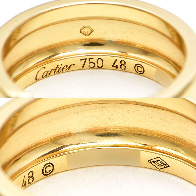 C DE CARTIER カルティエ C2アブソリュセリング #48 実測8.5号 K18YG C