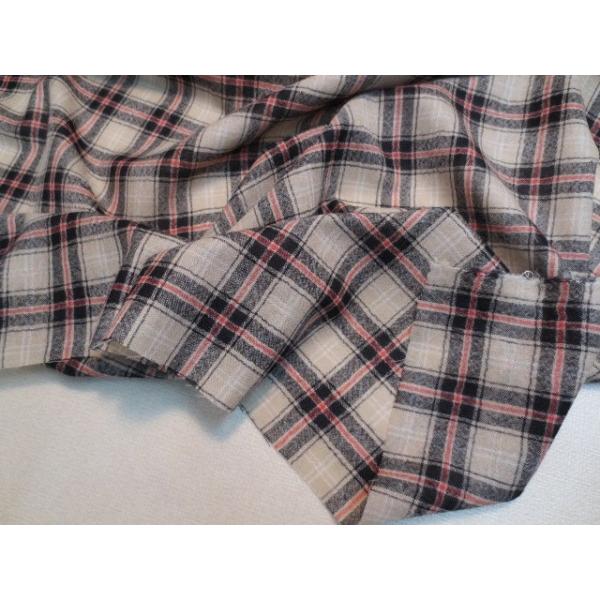 フンワリウール生地　薄地　チェック |  | 01