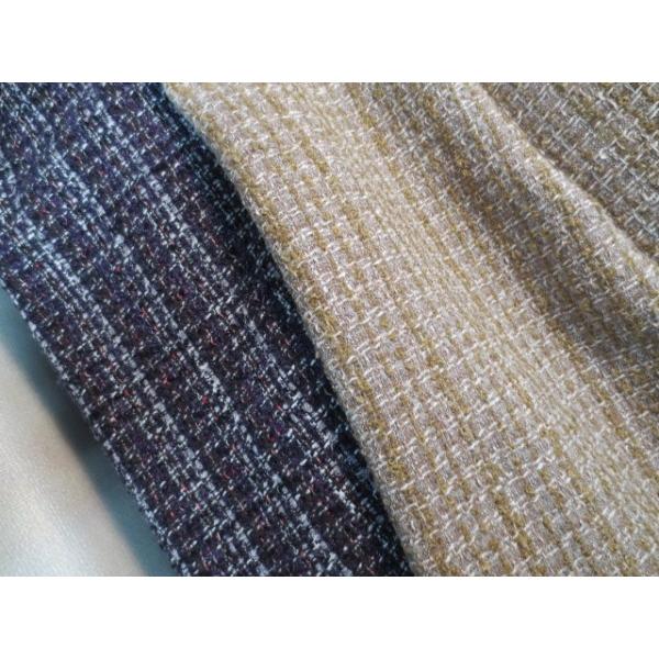 ファンシーツイード　コットン　ウール混　ベージュ×オフホワイト |  | 02