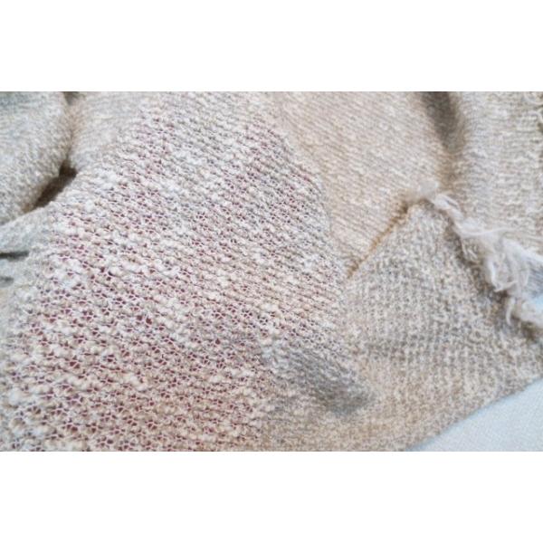 ニット　コットンツイード　ライトベージュ×オフホワイト　イタリア製 |  | 01