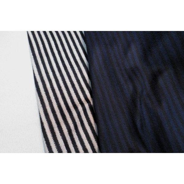 ニット　インレイ　ウール　ポリエステル混　ボーダー　黒×ローズベージュ　ワンピース　チュニック |  | 02