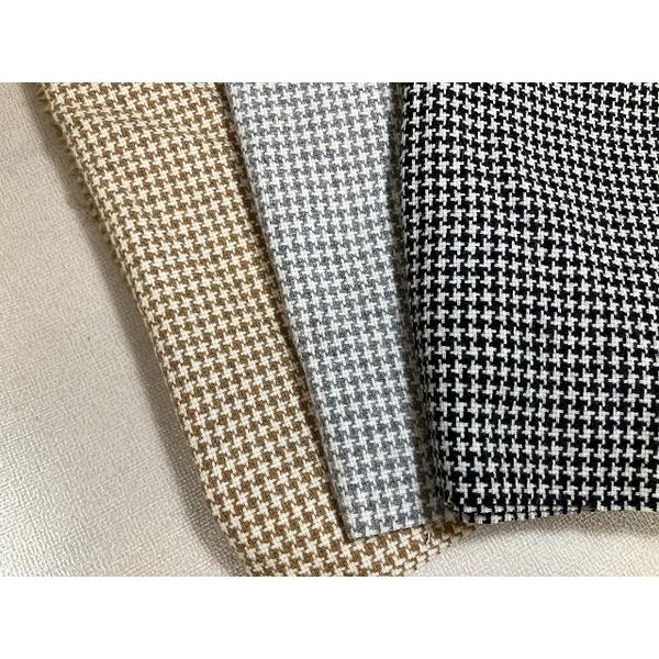 ウール千鳥格子　キャメルｘオフホワイト　ワンピース　上着等　幅148cm　10cm単位販売　商品コード6943 |  | 02