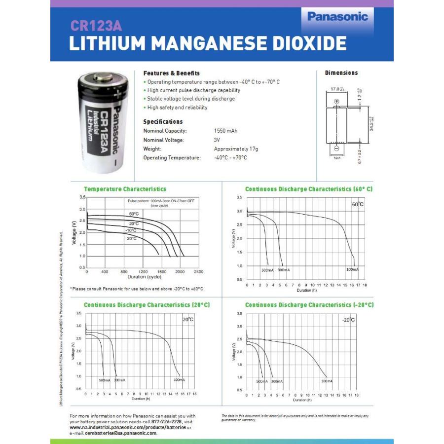 Panasonic CR123A リチウム電池 1550mAh (4本組) [並行輸入品]｜azarashifin｜03