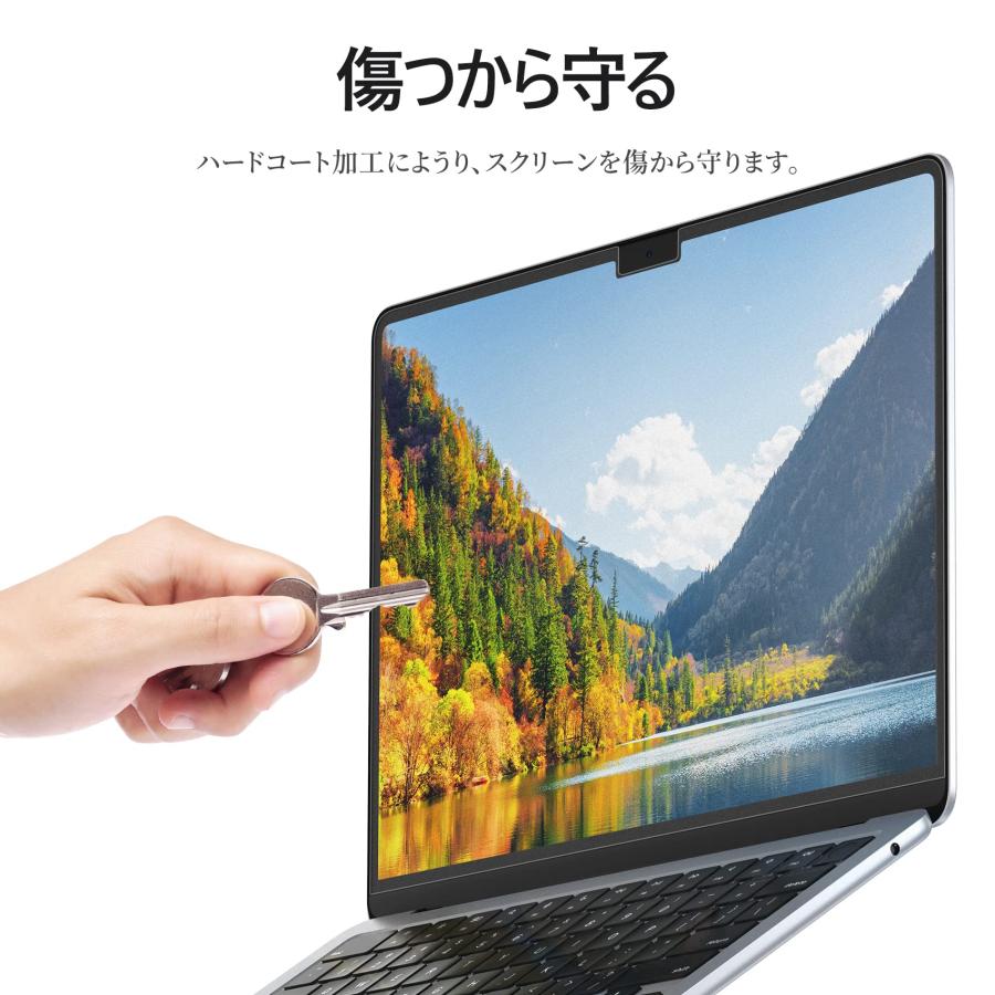 NIMASO アンチグレア フィルム MacBook Air 13.6インチ 2024 M3 / 2022 M2 チップ 対応 マックブックエアー 1｜azarashifin｜05