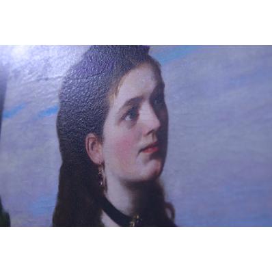 人物画　絵画　 「la chanteuse」 読書をする女性』 マネ 4号 立体複製名画 額装付 【ポイント5％還元中