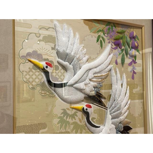 さくらほりきり】布押絵 壮麗夫婦鶴 : ギャラリー菜根 - 通販 - Yahoo