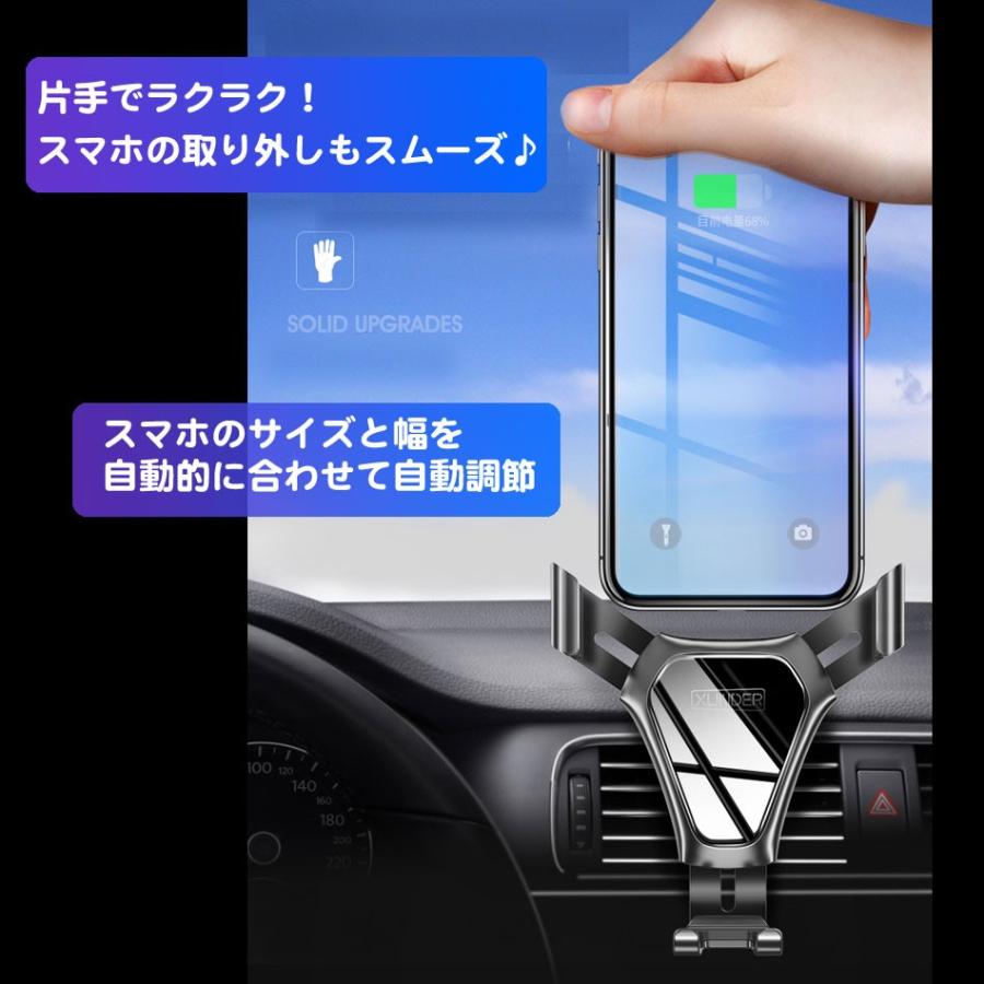 スマホ スマホホルダー 車載ホルダー 吸盤 エアコン オートホールド式 自動開閉 スマホスタンド Iphone 充電 車載 ホルダー 吹き出し口 車 ナビ 19年版 Fba 004 Azbex Tec Japan 通販 Yahoo ショッピング