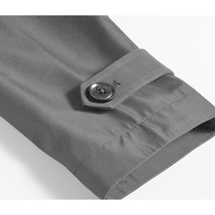 トレンチコート シングル ビジネスコート メンズ スーツコート 半キルティング裏地 ボンディング素材 コート スリムコート 黒 |  | 07