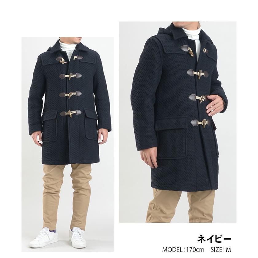 PPFM ダッフルコート フード付き　男女兼用 ネイビー スーツスタイルMARUTOMI 【ネイビー限定】 ダッフルコート フード付