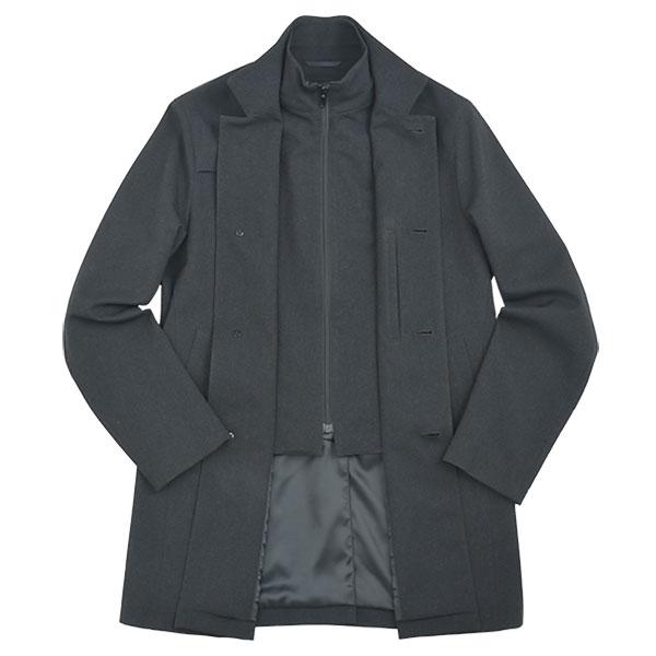 コート ビジネス メンズ アウター スタンドカラーコート 通勤 2枚衿 ハーフコート スーツコート あたたかい 秋冬 | スーツスタイルMARUTOMI | 15