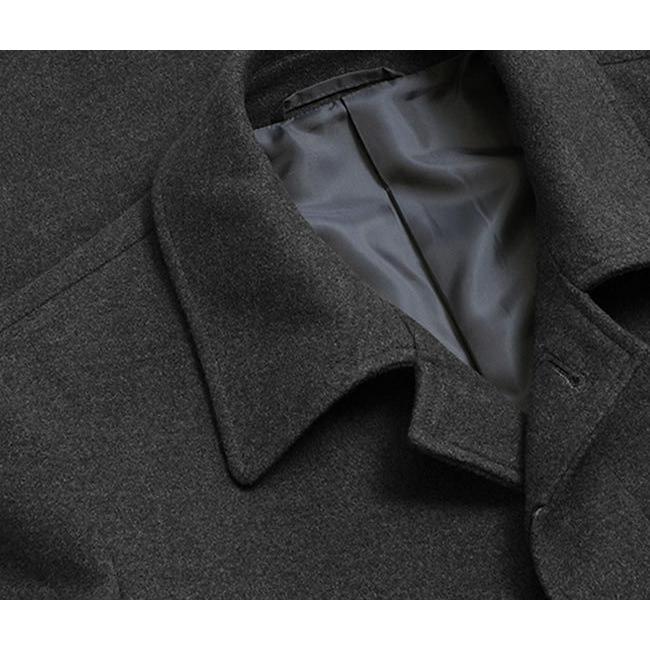 美品 定価8.9万 チノ メルトンウール イレギュラーピーコート ネイビー 36 TRADITIONAL SPIRITS NEWYORKER MELTON ミドル テーラード ピーコート