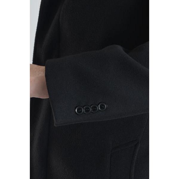 コート メンズ ビジネス メルトン ウールライク シングル ステンカラー