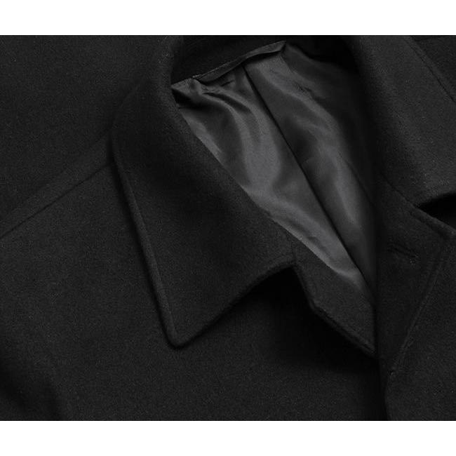 コート メンズ ビジネス メルトン ウールライク シングル ステンカラー