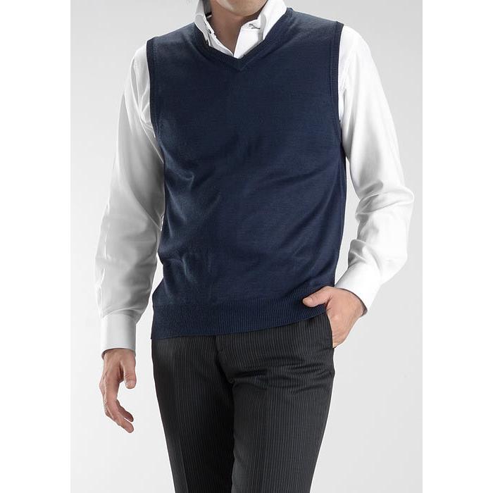 ニットベスト メンズ vネック ニット ベスト 秋冬 無地 ビジネス