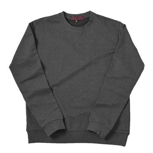 チャコールグレー限定】 トレーナー 長袖 スウェット クルーネック