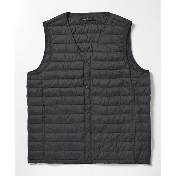 ネイビー限定】 インナーダウンベスト メンズ ジレ 暖かい おしゃれ 前