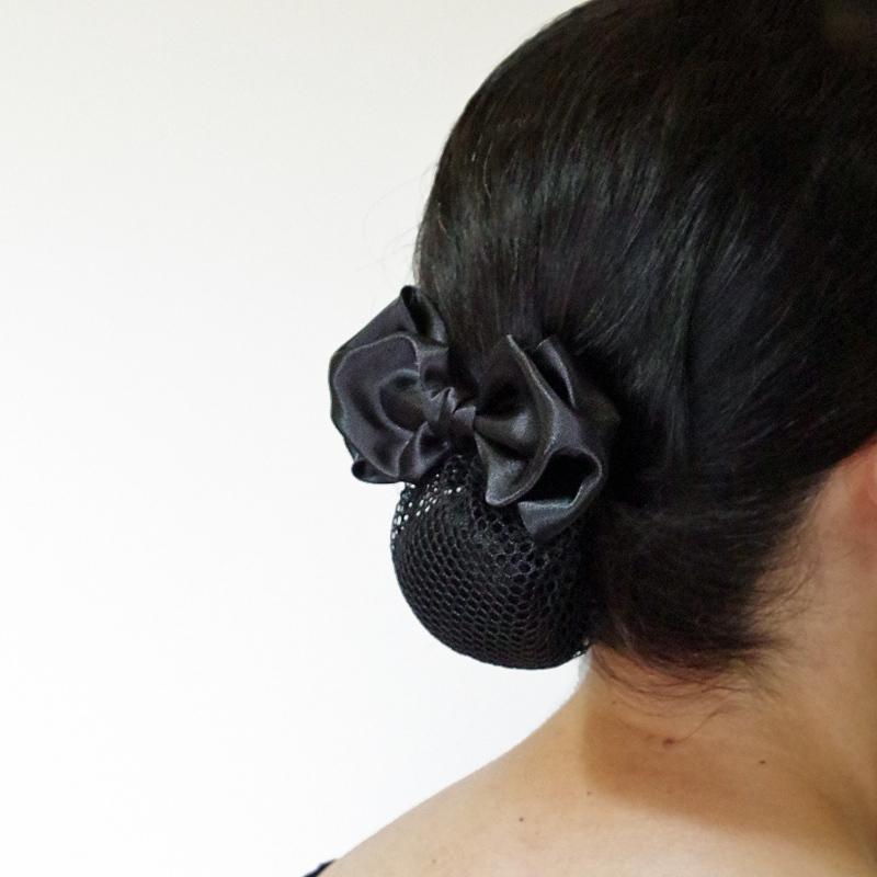 日本製 リボンバレッタ hrc7007 シニヨンバレッタ お団子ネット付き