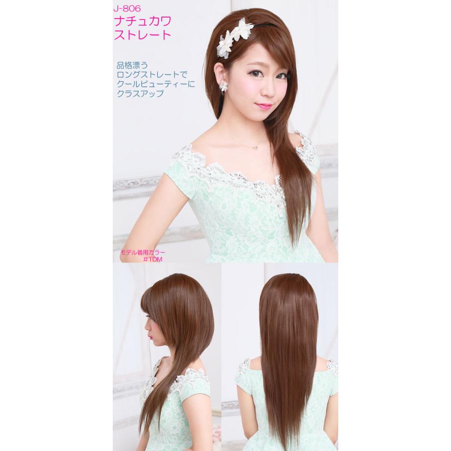 ウィッグ つけ毛 ハーフウィッグ ストレート お呼ばれ 二次会