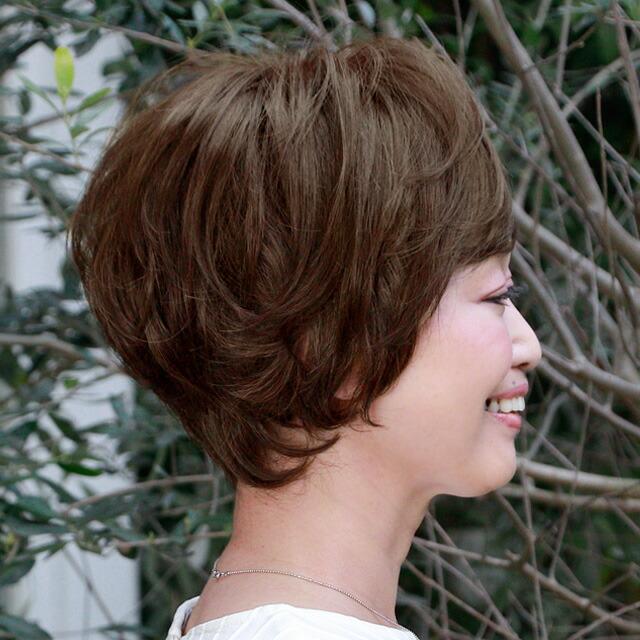部分 白髪隠し ウィッグ ショート  かつら ウイッグ 頭頂部 女性 トップ カバー ヘアピース 白髪かくし 薄毛隠し 60代 母の日の画像