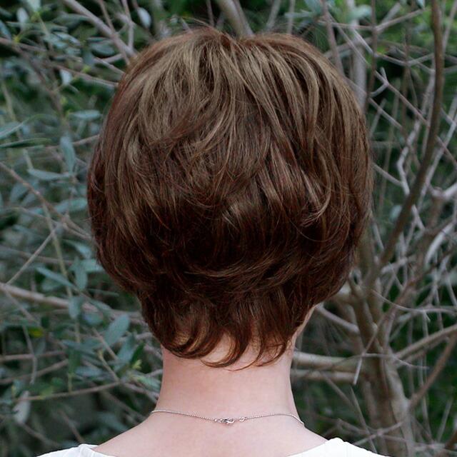 部分 白髪隠し ウィッグ ショート  かつら ウイッグ 頭頂部 女性 トップ カバー ヘアピース 白髪かくし 薄毛隠し 60代 母の日の画像