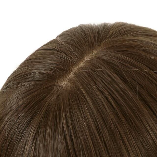 部分 白髪隠し ウィッグ ショート  かつら ウイッグ 頭頂部 女性 トップ カバー ヘアピース 白髪かくし 薄毛隠し 60代 母の日の画像