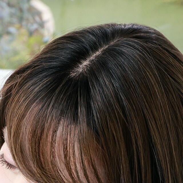 部分 ウィッグ 白髪隠し 頭頂部 トップ カバー ヘアピース ロング つけ髪 つけ毛 女性 カツラ 白髪かくし 薄毛隠し 50代 60代 母の日 |  | 12