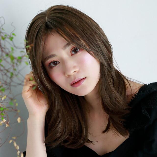 前髪ウィッグ つむじあり グラムワンレンバングス 部分ウィッグ