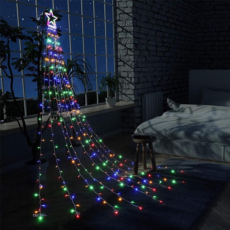 イルミネーションライト ソーラーライト LED 350球 ドレープライト クリスマスツリー 防水 屋内屋外兼用 つらら パーティー 庭 クリスマス  :PBD-2:あじさい商店 - 通販 - Yahoo!ショッピング