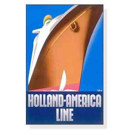 ポスター アート Holland America Line（ウィレム テン ブルク） 額装品 ウッドベーシックフレーム｜aziz｜03