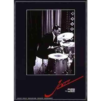 Jazz - J.C. Heard（ミルトン ヒントン） 額装品 アルミ製ハイグレードフレーム