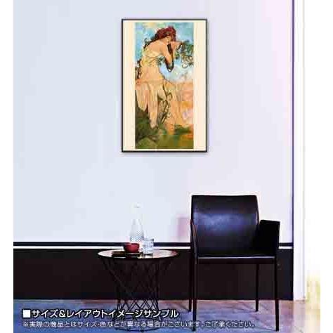 ポスター アート 四季「夏（アルフォンス ミュシャ） 額装品 アルミ製