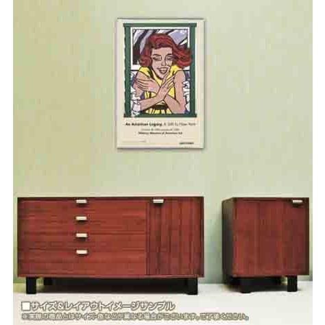 窓辺の少女（ワールド・フェアの壁画のための習作） 1963年（ロイ リキテンスタイン） 額装品 アルミ製ベーシックフレーム