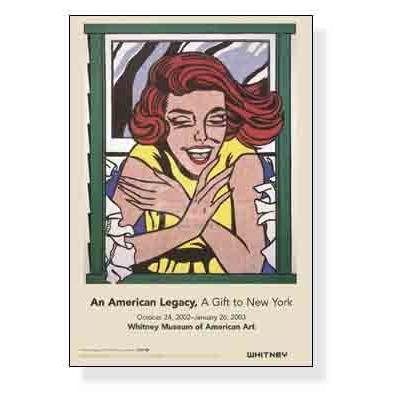 窓辺の少女（ワールド・フェアの壁画のための習作） 1963年（ロイ リキテンスタイン） 額装品 アルミ製ベーシックフレーム