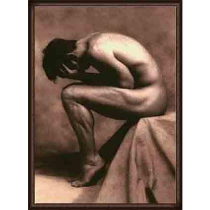 ポスター アート Nude Male（フォトグラフ） 額装品 ウッドハイグレードフレーム