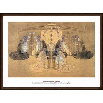 ポスター アート Moonlit Garden 1892-99（マクドナルド） 額装