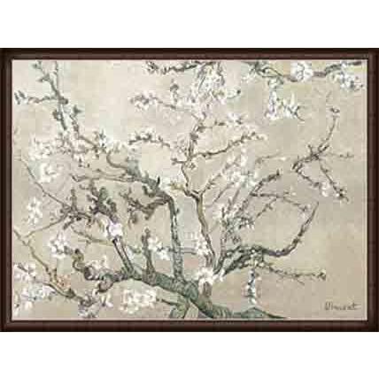 ポスター アート 花咲くアーモンドの小枝（フィンセント ファン ゴッホ） 額装品 ウッドハイグレードフレーム